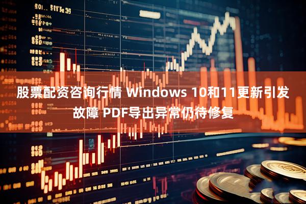 股票配资咨询行情 Windows 10和11更新引发故障 PDF导出异常仍待修复